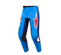 Pantaloni da motocross Alpinestars Fluid Grid blu-rosso-bianco 34