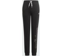 Pantalone garzato bambina polsino Adidas Linear GN4066 Nero-Bianco
