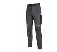 U-Power Pantalone da lavoro World Slim Fit Multitasche Traspirante Impermeabile Grigio L
