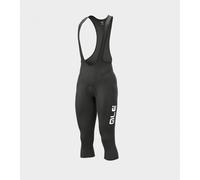 Pantalone invernale ciclismo ALE' 3/4 SOLID WINTER nero-bianco 2025 - Taglia: XXXL