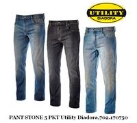 Pantalone jeans denim 5 tasche stone washed PANT STONE 5 PKT Utility Diadora