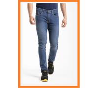 Pantalone Jeans Uomo da Lavoro Denim Elasticizzati 5 Tasche Blu Slim Fit 52 54