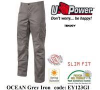 Pantalone lavoro tela di cotone elasticizzato ESTIVO OCEAN U-POWER Grey Iron