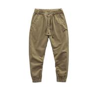 Pantalone Lavoro Uomo - Pantaloni Lavoro Uomo Elasticizzati Salopette da Uomo Estiva Sottile e Sciolta Piedi Nove Minuti per Il Tempo Libero per Lo Sport e la Tendenza (Khaki L)