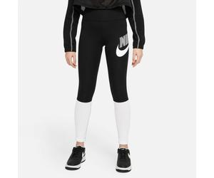 Pantalone leggings bambina Nike Sportswear Favorites DV0350-010 nero-bianco