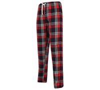 Pantalone lounge uomo leggero rosso navy check cotone flanella tradizione...