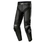 Pantalone moto in pelle Alpinestars MISSILE V3 LEATHER PANTS Bianco nero