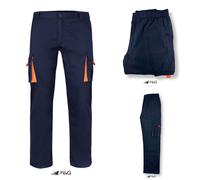 PANTALONE MULTITASCHE LAVORO CARGO FLUO LINE VISIBILITA' COTONE LEGGERO COMODO