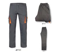 PANTALONE MULTITASCHE LAVORO CARGO FLUO LINE VISIBILITA' COTONE LEGGERO COMODO