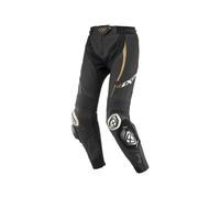 Pantaloni moto in pelle da donna IXON Vortex 3 nero-bianco-oro XS