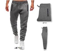 PANTALONE TUTA DA M A 5XL INVERNALE FELPATO TASCA ZIP ERMETICA POLSINI SPORT EVG