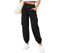 Pantalone Tuta Donna Pantaloni Sportivi Casual Da Jogging Pantalone Della Tuta Harem In Cotone Con Tasche E Coulisse Elasticizzato Pants Vita Alta Caviglia Elastica Per Jogger Yoga Palestra Trekking
