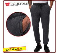 pantalone tuta felpa uomo TAGLIE FORTI con polsino da 3 xl a 8 xl JP 1880
