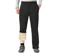 Pantalone Tuta Uomo - Pantaloni da Uomo Casual e Comodi per l'autunno e l'inverno in Tinta Unita più Pantaloni con Tasca con Cerniera in Velluto (Black, 32)