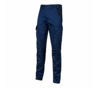 U-Power Guapo Pantalone da Lavoro in Cotone Stretch, Linea Smart, con Multi_Tasche Frontali e Laterali, Comodo Pantalone, con Bottone Frontale, Elastico in Vita (Westlake Blue_3XL)