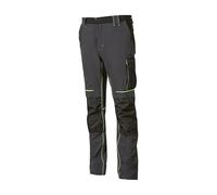 U-Power Pantalone Atom Slim Fit Elasticizzato Multi-tasche Traspirante (ASPHALT GREY GREEN)
