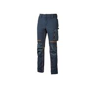 Pantalone U-Power Performance, Modello Atom, Slim Fit Elasticizzato, con Multi_tasche Frontali e Laterali, Tessuto Traspirante, Elastico in Vita, Cerniera di Chiusura (DEEP BLUE_3XL)