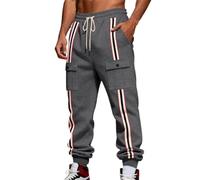 Pantalone Uomo Cargo - Pantaloni Cargo da Jogging Foderati in Pile Pesante Pantaloni della Tuta Invernali Caldi Funzionali con taschepolsini Affusolati alla Caviglia per Casual da Esterno