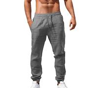 Pantalone Uomo, Casual Estivi Leggeri da Spiaggia, Comode e Morbida, Pantaloni Palestra Uomo Larghi con Coulisse, Sportivo da Jogging Esercizio e Fitness Taglia S-5XL