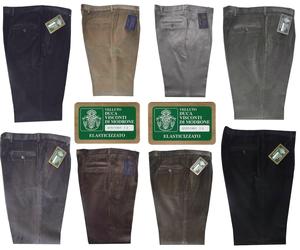 Pantalone uomo classico velluto DUCA VISCONTI DI MODRONE strech MADE IN ITALY