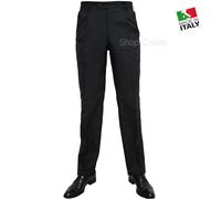 Pantalone Uomo Classico Vita Alta Due Pence Pinces 48 50 52 54 56 58 60 62 Estiv
