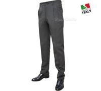 Pantalone Uomo Classico Vita Alta Due Pence Pinces 48 50 52 54 56 58 60 62 Estiv