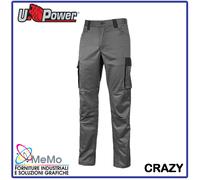 PANTALONE UOMO DA LAVORO LEGGERO CARGO MULTITASCHE U POWER taglie forti tasche