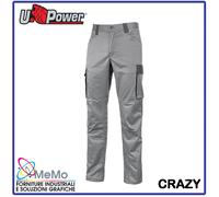 PANTALONE UOMO DA LAVORO LEGGERO CARGO MULTITASCHE U POWER taglie forti tasche