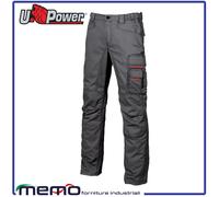 pantalone uomo da lavoro lungo cargo multitasche U POWER blu invernale felpato