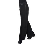 Pantalone Uomo Danza Latino Americana Ready4Dance con Cinturino e Striscia Laterale in Raso | Made in Italy | Taglie S-XXL | Ideale per Gara, Allenamento, Salsa, Cha Cha e Samba