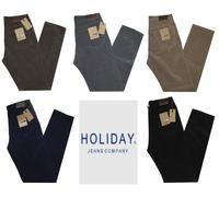 Pantalone uomo HOLIDAY velluto strech mille righe 46 48 50 52 54 56 58 60 FIR
