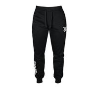 Juventus, Pantalone Homewear in Felpa Garzata, Coulisse in Vita, Due Tasche Laterali, Colore Nero con Logo Juventus, Taglia M
