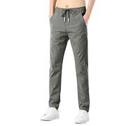 Pantalone Uomo Lungo Elastico Riga Stretta Cotone Made in Italy Tasca Solidi Primavera con Cerniera Pantaloni da Uomo Pantaloni da Lavoro Uomo