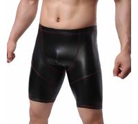 Pantalone uomo\S ecopelle sexy slim fit vita media nero 5 punti pelle