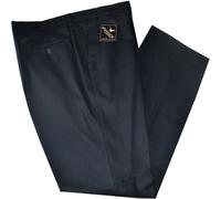 Pantalone uomo taglie forti 57 59 61 63 65 67 69 71 73 75 misto lana blu OVER