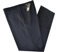 Pantalone uomo taglie forti 57 59 61 63 65 67 69 71 73 75 pura lana blu OVER