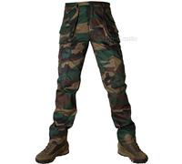 Pantalone Uomo Tasconi Cargo Multitasche Mimetico Verde Militare Caccia Pesca