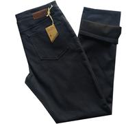 Pantalone uomo termico 46 48 50 52 54 56 58 60 62 jeans interno pile strech blu