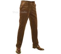 Pantalone Uomo Velluto Classico Invernale Vita Alta Tasca America Gamba Dritta