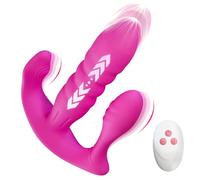 Pantalone vibranti Vibratore indossabile Dildo di spinta Vibratori anali con telecomando 3 in 1 con 3 modalità di spinta 10 modalità di vibrazione Vibratore a farfalla G-Spot per