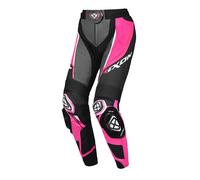 Ixon Vortex 3 Pantaloni in pelle moto da donna, nero-rosa, taglia M per donne