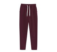 Pantaloni 3/4 Donna Chic - Pantaloni fluidi da donna Bottoms Loose Pant Relaxed Pants Tinta unita Pantaloni Caldi Harem con coulisse Pant con Tasche Pantaloni Soffici Pantaloni spessi Harem, Vino, S