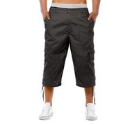 Pantaloni 3/4 Uomo Lino Estivi Taglie Forti Pantaloni Cropped Elastico In Vita Larghi Leggeri Pinocchietto Casual Tinta Unita Pantaloni 3/4 Palazzo Con Tasche E Coulisse Pantaloni Capri Running Mare