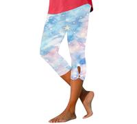 Pantaloni a 3/4 da donna, da yoga, aderenti, con tasche, elastico in vita | Comodi leggings da donna, elasticizzati, a vita alta, estivi, per il tempo libero, casual, alla moda, morbidi