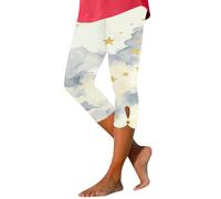 Pantaloni a 3/4 da donna, da yoga, aderenti, con tasche, elastico in vita | Comodi leggings da donna, elasticizzati, a vita alta, estivi, per il tempo libero, casual, alla moda, morbidi