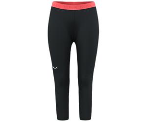 Pantaloni a 3/4 da donna Salewa Cristallo Warm Amr W 3/4Tight. Taglia: L / Colore: nero/arancio