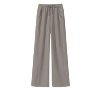 Pantaloni a gamba larga da donna pantaloni della tuta elastici a vita alta larghi pantaloni a palazzo elasticizzati larghi pantaloni a gamba dritta pantaloni casual fluidi pantaloni casual tinta unita