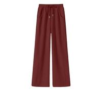Pantaloni a gamba larga da donna pantaloni della tuta elastici a vita alta larghi pantaloni a palazzo elasticizzati larghi pantaloni a gamba dritta pantaloni casual fluidi pantaloni casual tinta unita