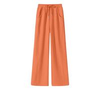 Pantaloni a gamba larga da donna pantaloni della tuta elastici a vita alta larghi pantaloni a palazzo elasticizzati larghi pantaloni a gamba dritta pantaloni casual fluidi pantaloni casual tinta unita