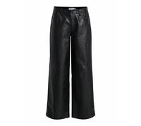 Pantaloni a gamba larga in similpelle Nero 38 (IT) - 34 (FR) Tinta unita